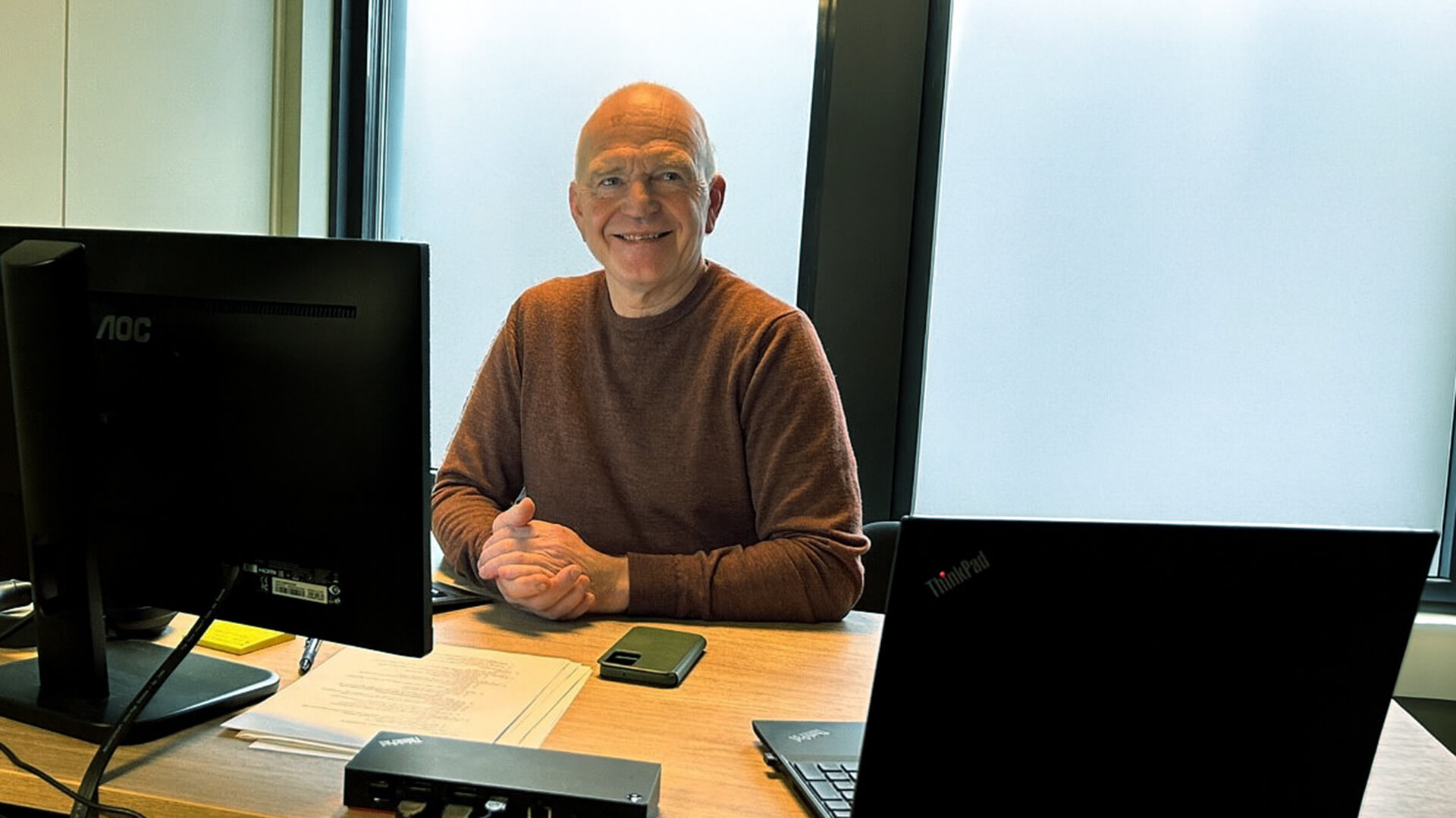 Terje Svensson på kontoret hos IntegrasjonsPartner